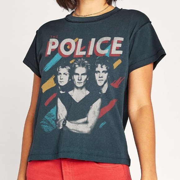 DAYDREAMER NWOT Police Reverse Girlfriend Band Tee - Picture 1 of 7